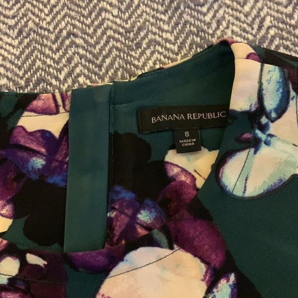 Banana Republic Floral Peplum Dress - Size 8 - Picture 2 of 7